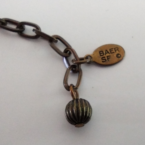 MARJORIE BAER San Francisco Mixed Metals Pendant Necklace Vintage - Picture 5 of 6